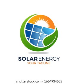 Solar Panel Energy Electric Electricity Logo Stock Vector (Royalty Free ...