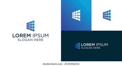 solar panel energy electric electricity logo vector icon