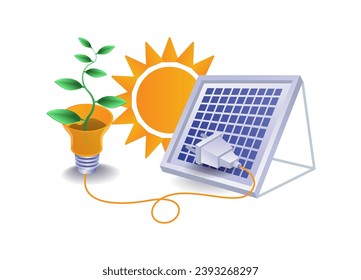 Solar panel energy with electricity