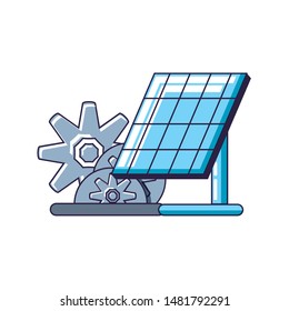 solar panel energy with gears pinions