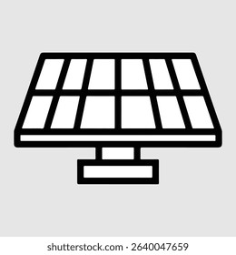 Solar Panel Energy Icon: Clean Energy Source Illustration
