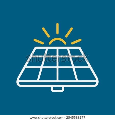 Solar Panel Energy Icon Design