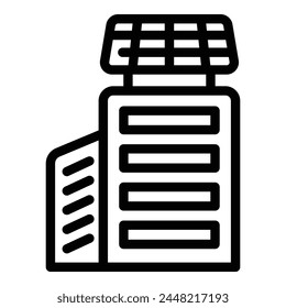 Solar panel energy icon outline vector. Eco house. Car panel grid