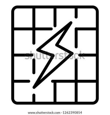 Solar panel energy icon. Outline solar panel energy vector icon for web design isolated on white background