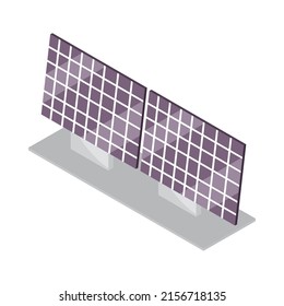 solar panel energy icon vector