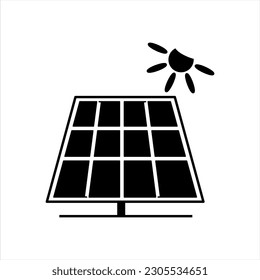 Solarpaneelen-Energiesymbol, Icon-Vektorgrafik, Solarpaneel, für Web, Knopf, Symbol usw., Vektorgrafik