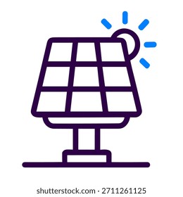 Icono de energía del panel solar Ilustración vectorial
