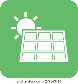 Solar, panel, energy icon vector image. Can also be used for energy and technology. Suitable for web apps, mobile apps and print media.