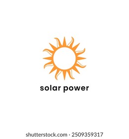 Diseño de logotipo de energía del panel solar. Logo de energía eléctrica. Vector de luz solar