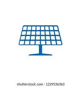 solar panel energy logo icon template vector illustration