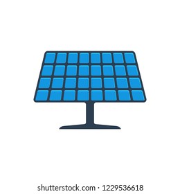 solar panel energy logo icon template vector illustration