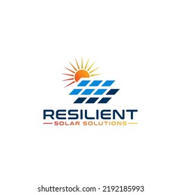 Solar panel, Solar Energy Logo Template vector symbol