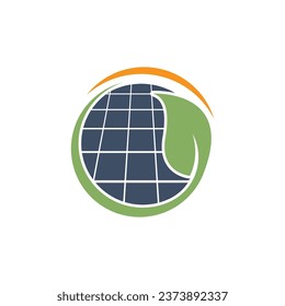 Solarpaneelen-Logo, Vektordesign