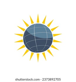 Solarpaneelen-Logo, Vektordesign