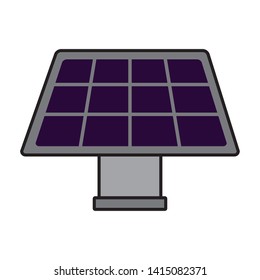 solar panel energy on white background vector illustration
