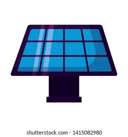 solar panel energy on white background vector illustration