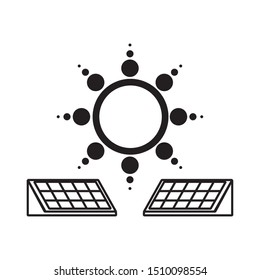 solar panel energy with recycling arrows vector illustration