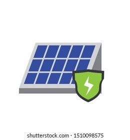 solar panel energy with recycling arrows vector illustration