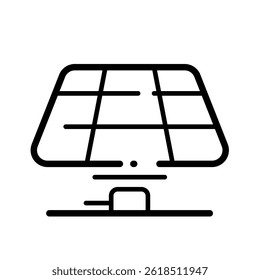 painel solar, energia solar - ícone vetorial