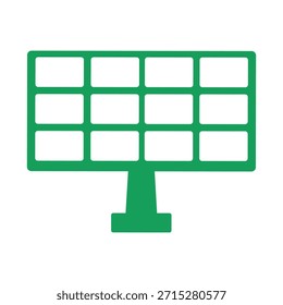 Energía del panel solar. símbolo de icono de Vector