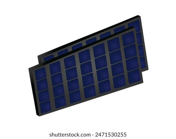 Energía del panel solar. Ilustración vectorial