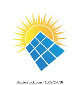 Solar panel  Energy vector logo template