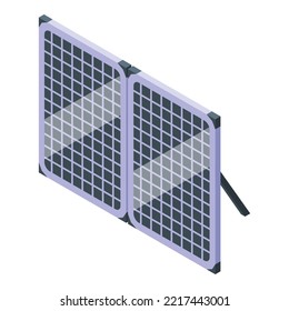 Solar panel farm icon isometric vector. Sun system. Electric power