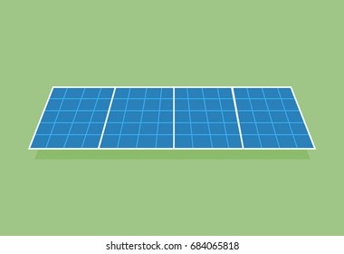 Solar Panel in flat design - Solar Energy Equipment Concept Image