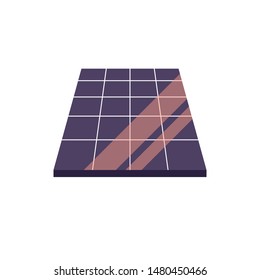 solar panel flat icon, vector illustration