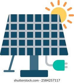 Solar Panel Flat Illustration Vector Design