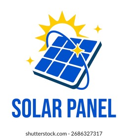 painel solar plano minimalista design logotipo