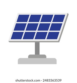 solar panel flat vector icon