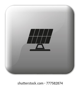 Solar panel flat vector icon.