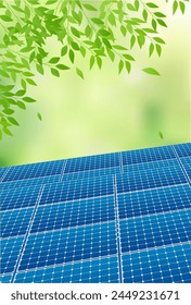 panel solar verde fresco fondo de luz solar