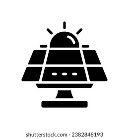 solar panel glyph icon. vector icon for your website, mobile, presentation, and logo design.