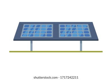 Solar Panel, Green Energy, Alternative Power Flat Vector Illustration