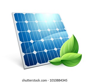 Solar Panel green energy icon