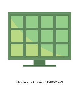 Solar Panel Green Energy Isolated Icon Stock Vector (Royalty Free ...