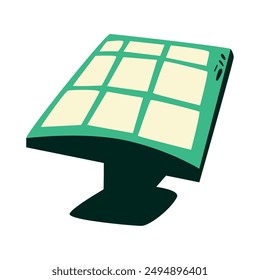panel solar de energía verde aislado