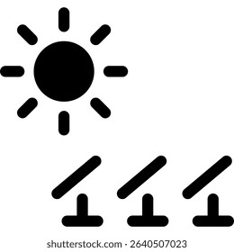 Solar Panel for Green Energy and Sustainability. Vector Icon