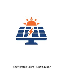 Solar panel green energy UI Design logo symbol 