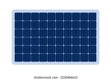 Solarpaneelnetzmodul Sun-Strombatterie. Solarzellenmuster. Sonnenenergie-Batterie-Hintergrund. Alternative Öko-Energiequelle. Vektorgrafik einzeln auf weißem Hintergrund.