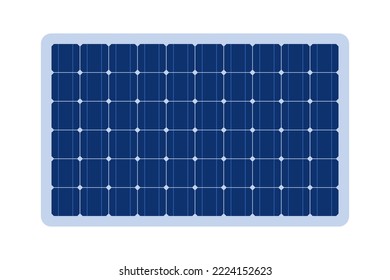 Módulo de cuadrícula del panel solar. Batería eléctrica de energía solar. Patrón de células solares. Fondo del panel de la batería de energía solar. Fuente de energía ecológica alternativa. Ilustración vectorial aislada en fondo blanco.