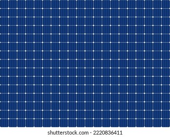 Solar panel grid seamless pattern. Sun electric battery texture. Solar cell pattern. Sun energy battery panel seamless background. Alternative energy source. Vector illustration on blue background.