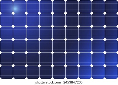 Solar Panel Grid Seamless Pattern. Solar Cell Pattern. Sun Battery Panel Seamless Background. Green Energy Concept. Eco Electricity BG. Sun Electric Battery Texture. Vector Illustration.