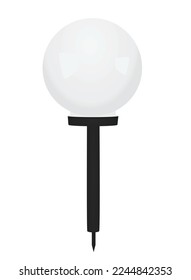 Solar panel ground light. vector illustration