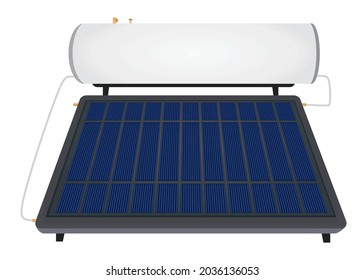 Solar panel heater. vector illustration