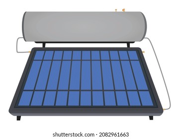 Calefactor de panel solar. ilustración vectorial