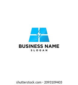 Solar Panel House Logo Vector, Images And Stock Photos
