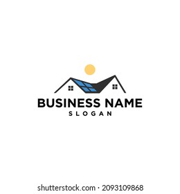 Solar Panel House Logo Vector, Images And Stock Photos